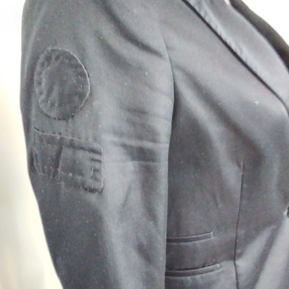 𝅺Y2K Vintage Yigal Azrouel tailored shrunken mini tuxedo jacket - Picture 4 of 5